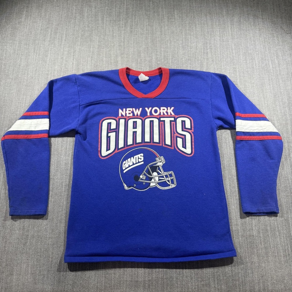 Vintage New York‎ Giants Sweatshirt Boys Large NFL Football GTS Helmet Graphic